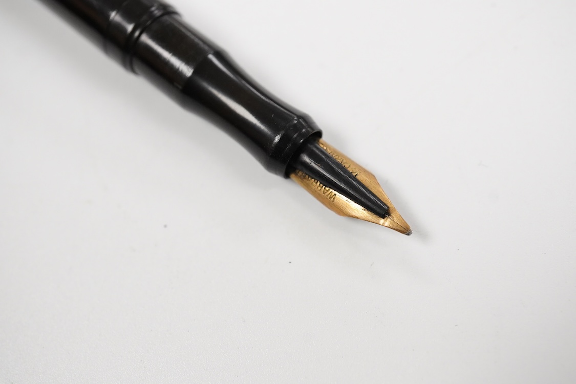 A De La Rue Onoto piston fill fountain pen with over and under feed